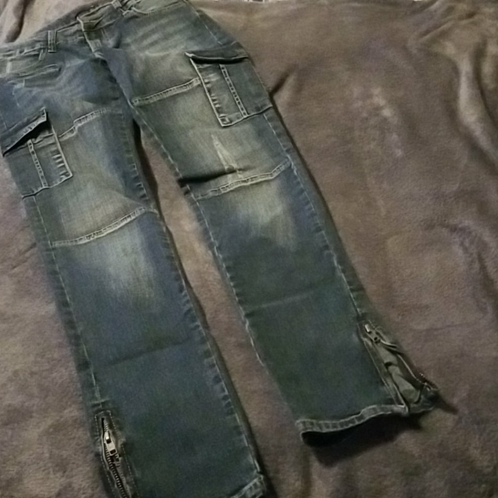 Black crystal jeans